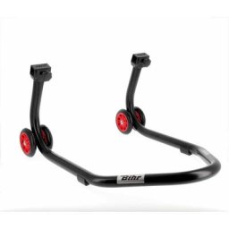 Bihr Béquille arrière Home Track supports en ""L"" noir mat roues rouge