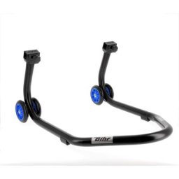 Bihr Béquille arrière Home Track supports en ""L"" noir mat roues bleu