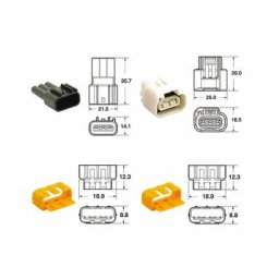 Bihr Jeu de connectiques 3 voies Série 090 FRKW type origine - 5 jeux complets