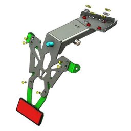 V PARTS Support de plaque noir Triumph Street Triple
