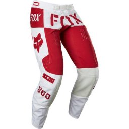FOX 360 Nobyl Pantalon de motocross, blanc-rouge, taille 28