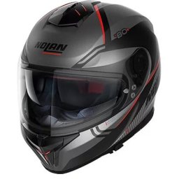 Nolan N80-8 Astute N-Com Casque, gris-argent, taille M