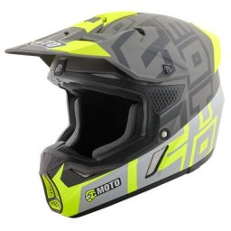 FC-Moto Merkur Flex Casque de motocross, noir-jaune, taille XS