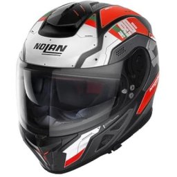 Nolan N80-8 Starscream N-Com Casque, noir-blanc-rouge, taille S