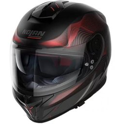 Nolan N80-8 Powerglide N-Com Casque, noir-rouge, taille L