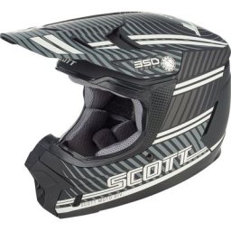 Scott 350 Evo Plus Retro Casque de motocross pour enfants, noir, taille M pour Des gamins