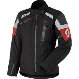 Scott Definit Pro DP Veste de dames moto Textile, noir-rouge, taille 38 pour Femmes