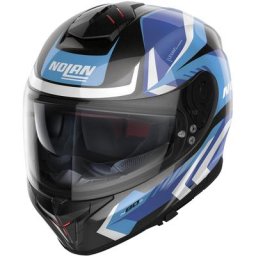Nolan N80-8 Rumble N-Com Casque, noir-bleu, taille L