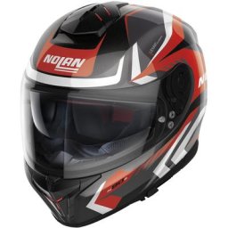 Nolan N80-8 Rumble N-Com Casque, noir-blanc-rouge, taille S