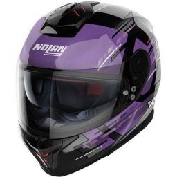 Nolan N80-8 Meteor N-Com Casque, noir-pourpre, taille 2XS 53 54