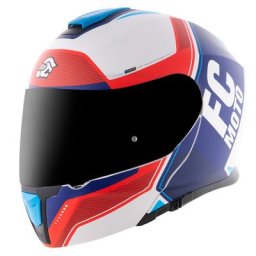 FC-Moto Novo Circuit Casque, blanc-rouge-bleu, taille L