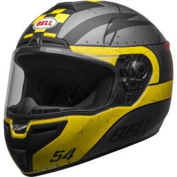 Bell SRT Devil May Care Casque, gris-jaune, taille S