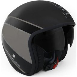 MOMO Raptor Jet casque noir mat / Dark Silver, noir-gris, taille XS