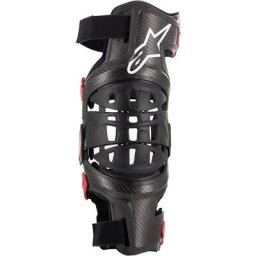 Alpinestars Bionic-10 Carbon Protecteur de genou gauche, noir-rouge, taille M