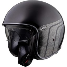 Premier Vintage BTR 9 Casque Jet, noir-argent, taille XL
