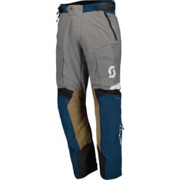 Scott Dualraid Dryo Pantalon textile de moto, gris-bleu, taille L