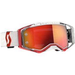 Scott Prospect Lunettes de Motocross blanches/rouges, blanc-rouge