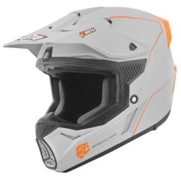 FC-Moto Merkur Straight Casque de motocross, gris-orange, taille S