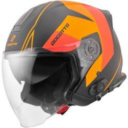 Bogotto V586 Detri BT Casque Bluetooth Jet, noir-orange, taille 2XL