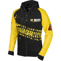 FC-Moto Corp Zip Hoodie, noir-jaune, taille S