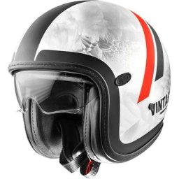 Premier Vintage Platinum ED DR DO 92 BM Red Sewing Casque Jet, noir-gris-rouge, taille M