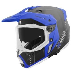 FC-Moto Merkur Pro Air Casque d’enduro, noir-bleu, taille L