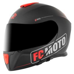 FC-Moto Novo Straight Casque, noir-rouge, taille S
