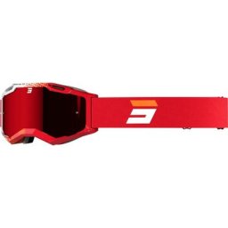 Shot Iris 2.0 Fusion Lunettes de motocross, blanc-rouge