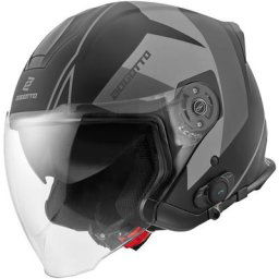 Bogotto V586 Detri BT Casque Bluetooth Jet, noir-gris, taille XS