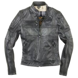 Black-Cafe London Shona II Veste en cuir de moto dames, taille S pour Femmes