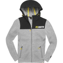 FC-Moto Faster-H Sweat à capuche zip polaire, noir-gris, taille XL