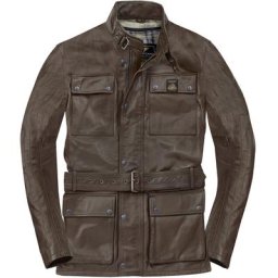 Black-Cafe London Moskau Veste en cuir de moto, brun, taille 54