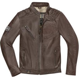 Black-Cafe London Tokio Veste en cuir de moto, brun, taille 52