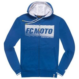 FC-Moto Waving Sweat à capuche Zip, blanc-bleu, taille M