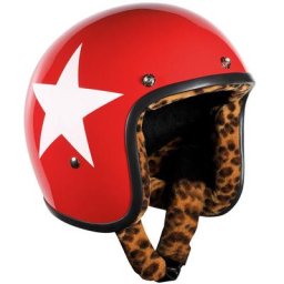 Bandit Jet Star Leo Casque jet, rouge, taille XS