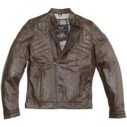 Black-Cafe London Philadelphia Veste en cuir de moto, brun, taille 48