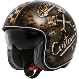 Premier Vintage OP 9 BM Casque Jet, gris-jaune, taille XS