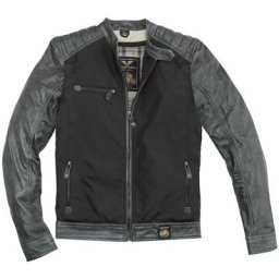 Black-Cafe London Johannesburg Moto Cuir- / Veste textile, noir-gris, taille 56