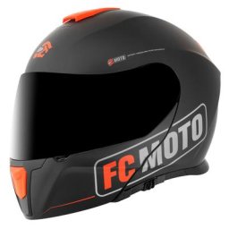 FC-Moto Novo Straight Casque, noir-orange, taille 2XL