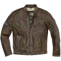 Black Cafe London Houston Veste en cuir de moto, brun, taille 50