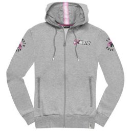 FC-Moto Effortless Dames Zip Hoodie, gris-rose, taille M pour Femmes