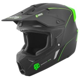FC-Moto Merkur Straight Casque de motocross, noir-vert, taille XS