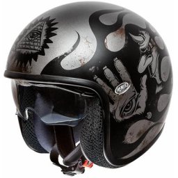 Premier Vintage BD Chromed Titanium Jet Helmet Casque jet, argent, taille L