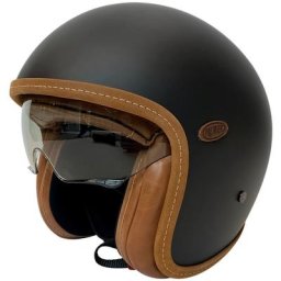 Premier Vintage Platinum U9 BM Casque jet, noir-gris, taille XL
