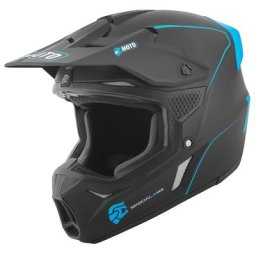 FC-Moto Merkur Straight Casque de motocross, noir-bleu, taille 2XL