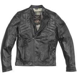 Black-Cafe London Philadelphia Veste en cuir de moto, noir, taille 54