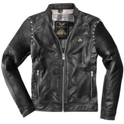 Black-Cafe London Milano 2.0 Veste en cuir de moto, noir, taille 56