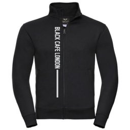 Black-Cafe London Stripe Sweat Jacket, noir-blanc, taille S