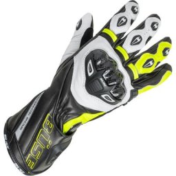 Büse Donington Pro Gants, noir-blanc-jaune, taille 2XL