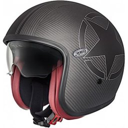 Premier Vintage Carbon Star Casque Jet, noir, taille L